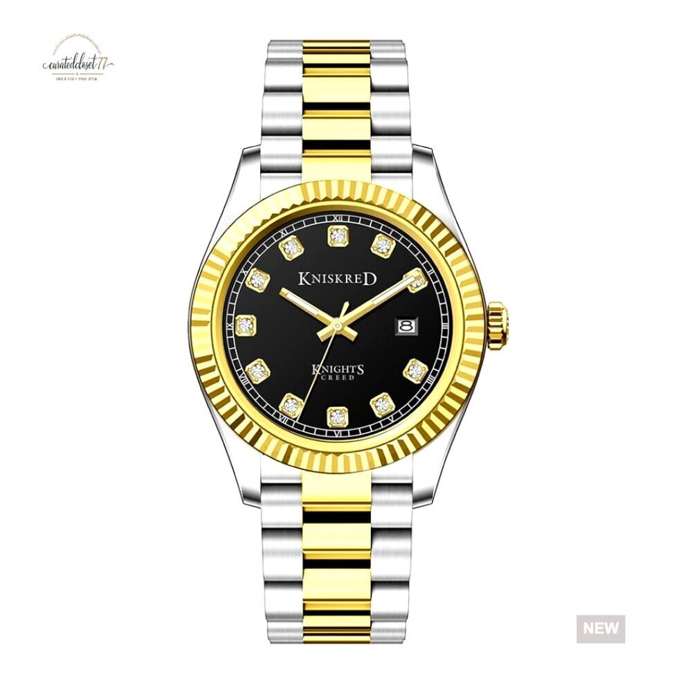 Classic Men's Dress Watch Stainless Steel Band Water Resistant Elegant